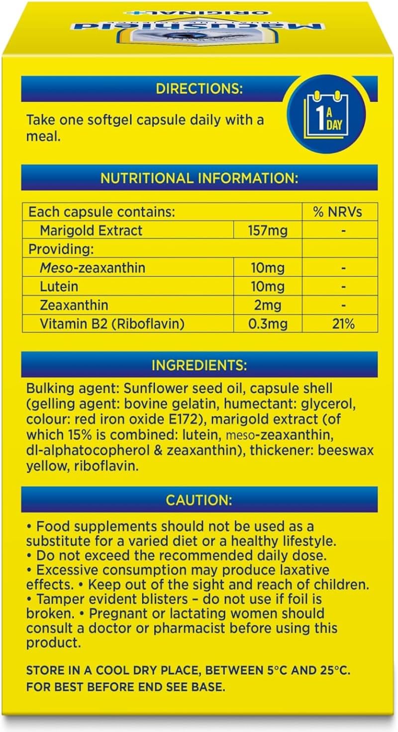 MacuShield Original+ Eye Health Supplement, 90 Capsules