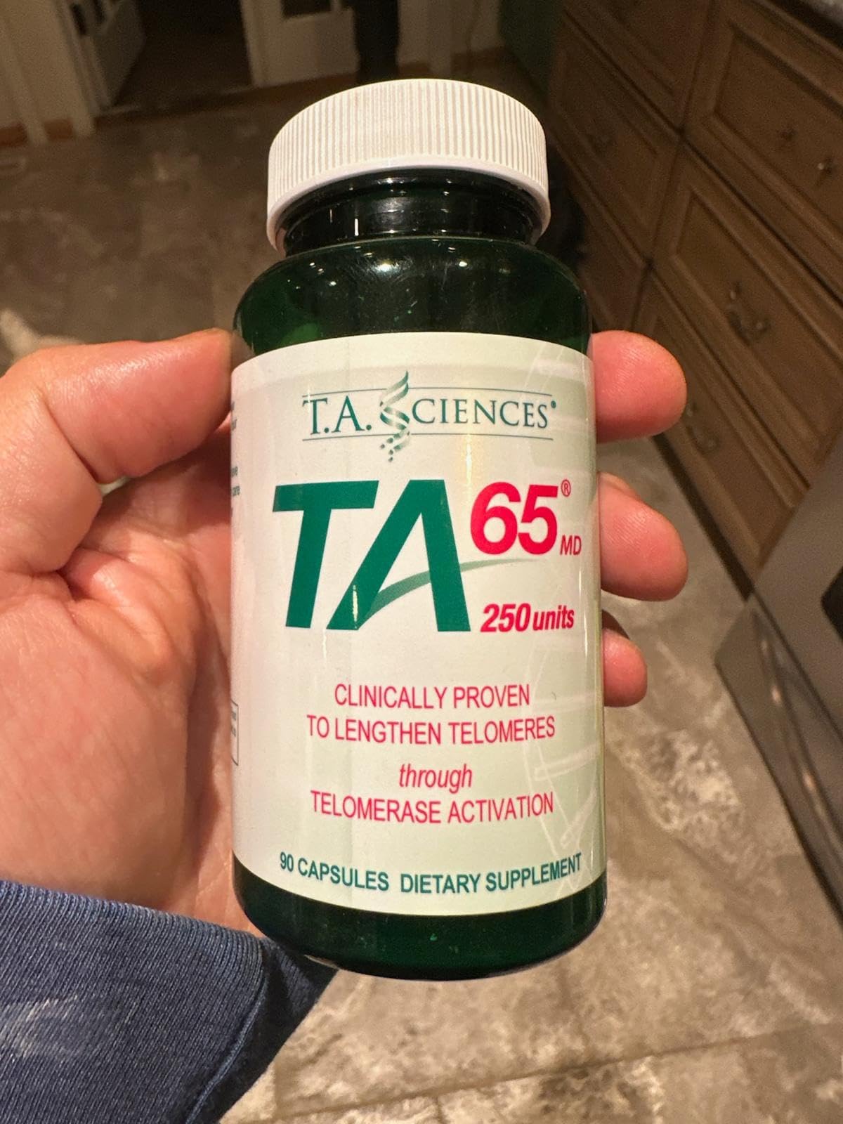 T.A. Sciences TA-65 Telomere Activation Supplement - 2.5 Times Potency, 90 Capsules