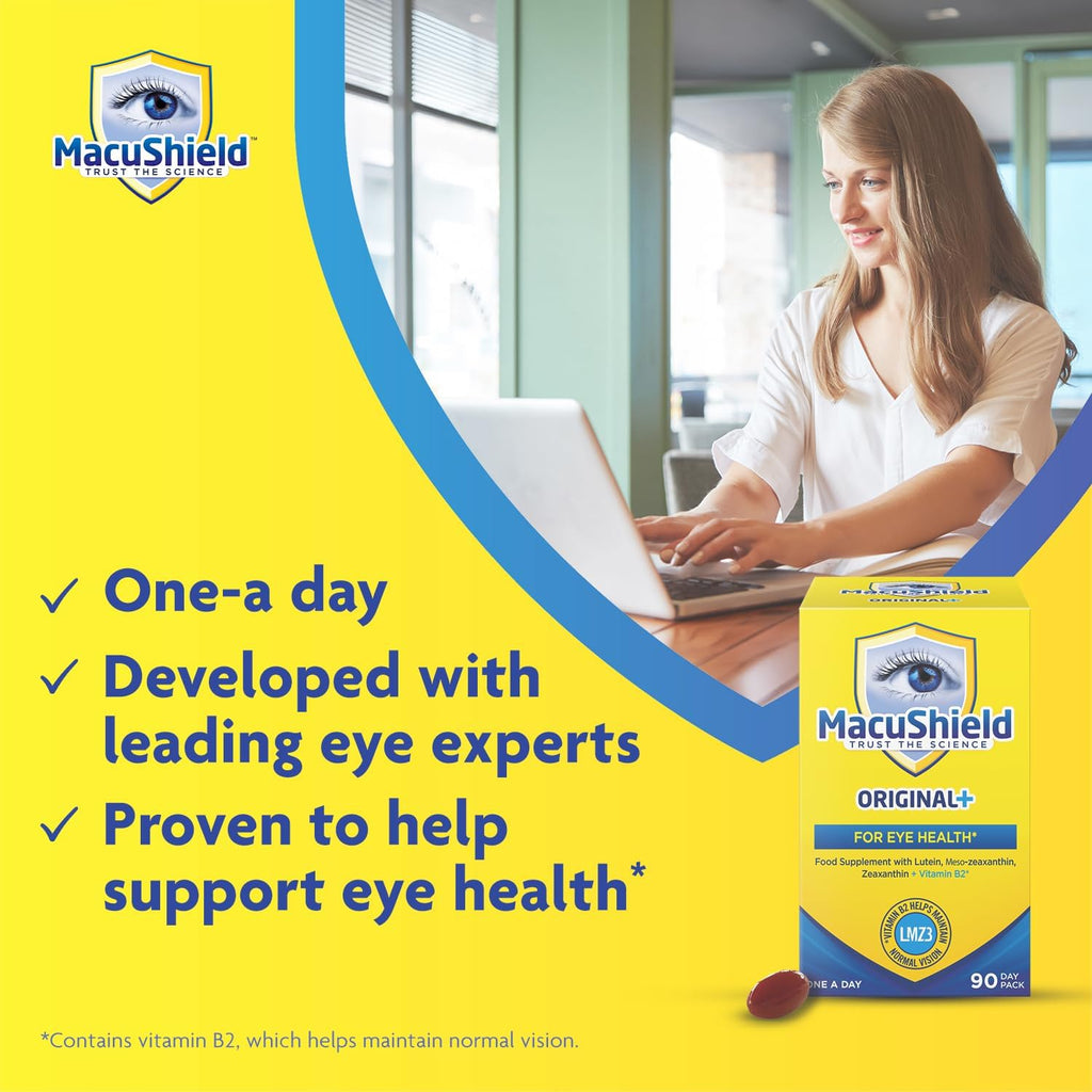 MacuShield Original+ Eye Health Supplement, 90 Capsules