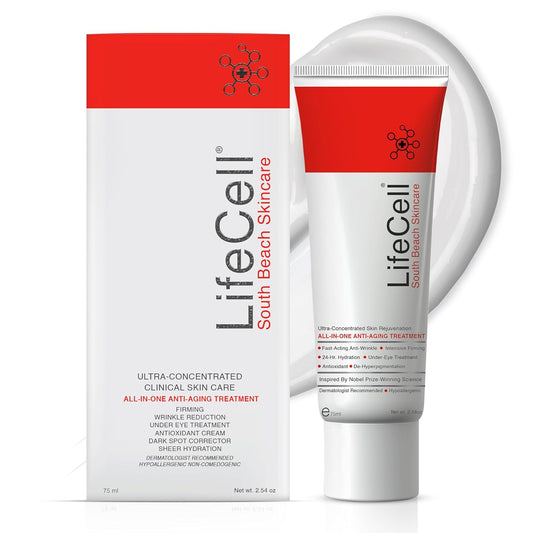 LifeCell All-In-One Anti-Aging Cream – Wrinkles, Fine Lines & Dark Circles (2.54 oz / 75 ml)