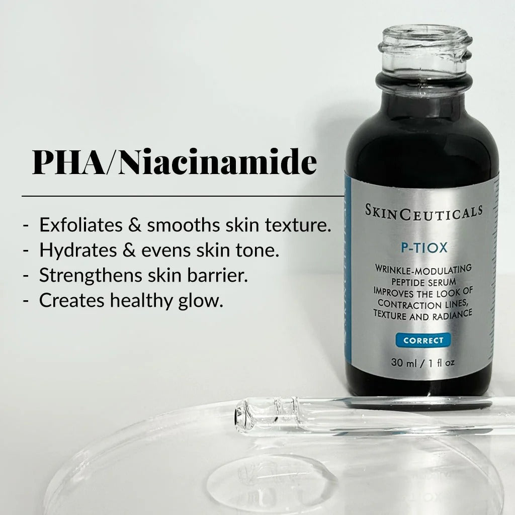 SkinCeuticals P-TIOX Peptide Serum – Anti-Aging & Brightening Face Serum for Wrinkles, Fine Lines, and Skin Firmness (1 oz / 30 ml)
